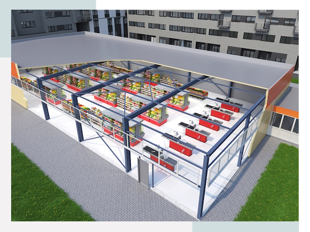 Строительство магазинов в Карабулак от 620 руб. за м²