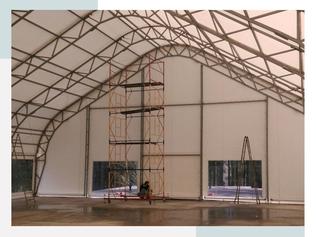 Шатровые ангары в Карабулаке